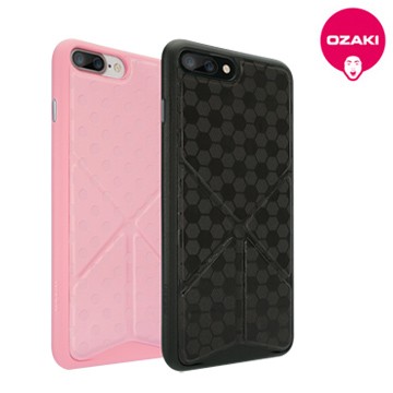 Ozaki O!coat 0.4+ Totem Versatile iPhone7 Plus 7+ 皮紋圖案可立式保護殼