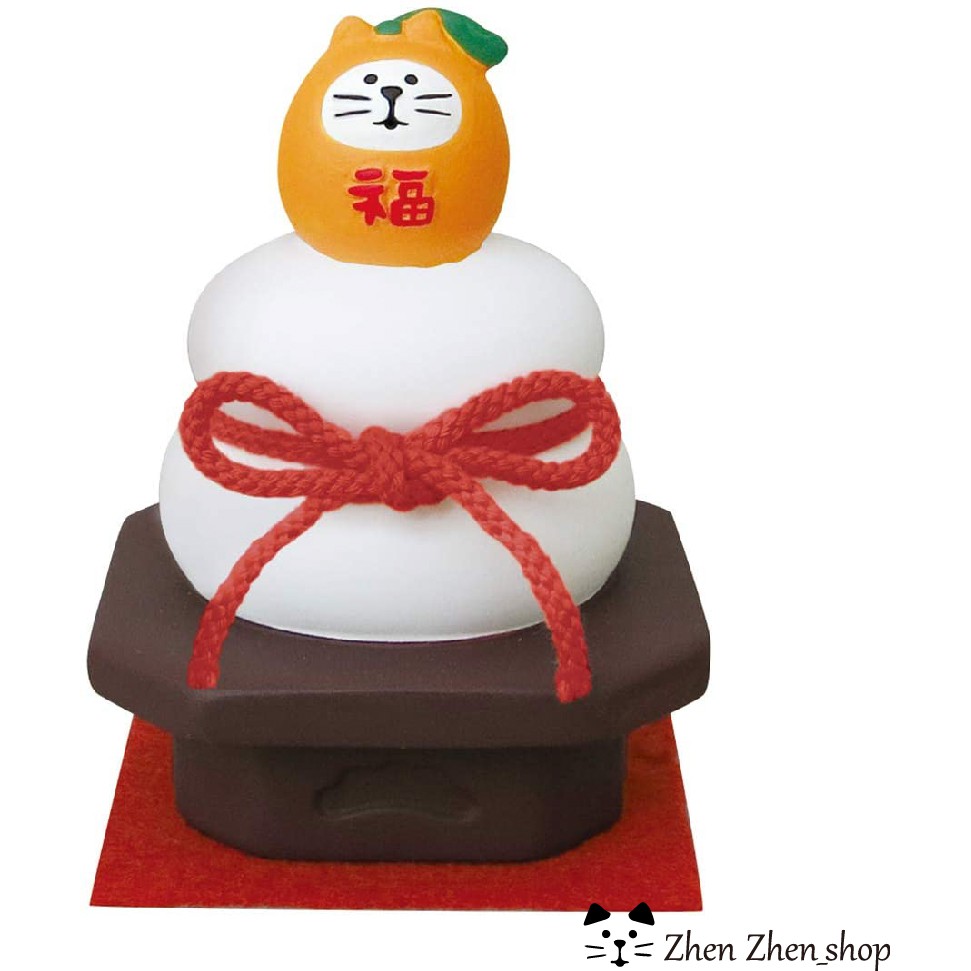 現貨商品 日本decole Zhenzhen本舖 21福貓開運鏡餅人偶配件公仔擺飾業務送禮過年新年 蝦皮購物