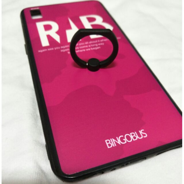 OPPO R9 嘻哈扣環手機殼 桃色 黑邊 軟殼