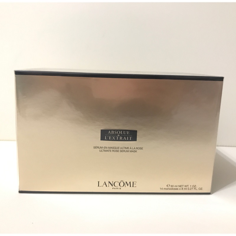 2020 08蘭蔻 絕對完美黑鑽珍珠安瓶面膜 蝦皮購物