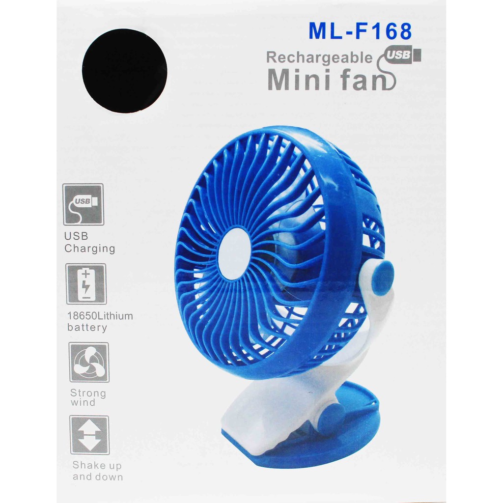 【Mini fan】 夾式迷你攜帶型360度小電風扇(顏色隨機出貨)