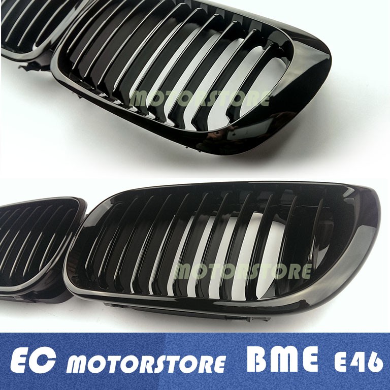 BMW E46 98 99 01 00年改款前2門2D 亮黑 鼻頭 水箱護罩 水箱罩