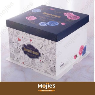 【摩吉斯烘焙樂園】【C46】夢幻玫瑰 方形蛋糕盒 烘焙包裝盒 蛋糕盒 附底托 8吋/10吋
