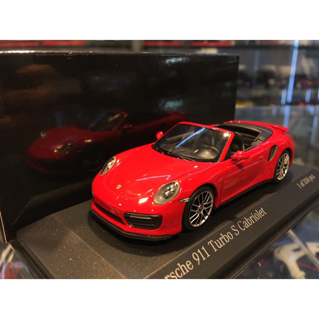 吉華科技@MINICHAMPS Porsche 911 Turbo S Cabriolet 紅色 1/43