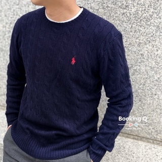 【BK】Polo Ralph Lauren 男版 喀什米爾羊毛 深藍 黑色 麻花 針織毛衣 毛衣