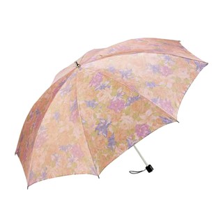 Prolla 暖花沙丁布二折式傘｜仿絲綢質感 優雅花卉 雨傘 防曬 晴雨兩用 傘 267g