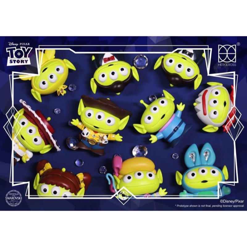 Adj 現貨豪華版施華洛世奇herocross 三眼怪swarovski 水晶變裝三眼怪玩具總動員公仔 蝦皮購物