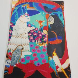 日本設計師金田花季插畫貓和風明信片 蝦皮購物