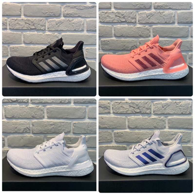 Adidas ultraboost 20 w 女鞋 慢跑鞋 黑白 粉色 馬牌底 EG0714 EG0715