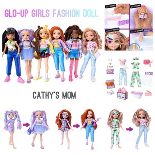 《Cathy’s mom美國代購2店》全新美妝變身造型系列Glo-Up Girls✨時尚娃娃+換裝+化妝+美甲美髮-預購