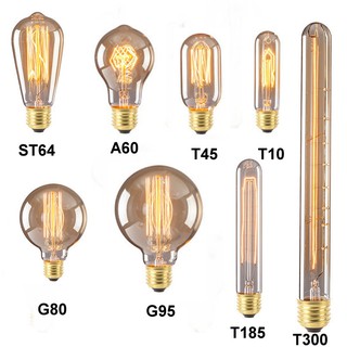 [ACB照明] E27 愛迪生燈泡 鎢絲燈泡 110V 40W 可調光 琥珀色玻璃 工業風 復古燈泡 酒吧 店面