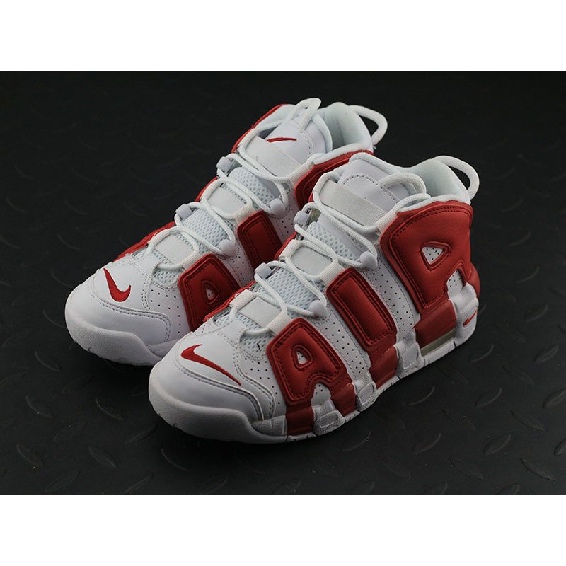 現貨nike Air More Uptempo 大air 皮蓬氣墊白紅414962 100 蝦皮購物