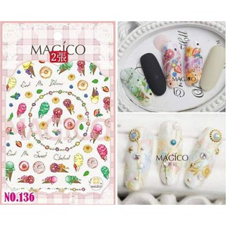 【跑單品拋售💢】Magico美甲極薄寫真背膠貼紙-冰淇淋甜點136$18
