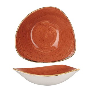 英國CHURCHiLL-點藏系列-彩橘色 23.5cm 三角餐碗