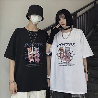 【COUPLE】原宿風bf潮流炸街上衣女💖💖ins韓版學生童趣卡通寬鬆情侶t恤