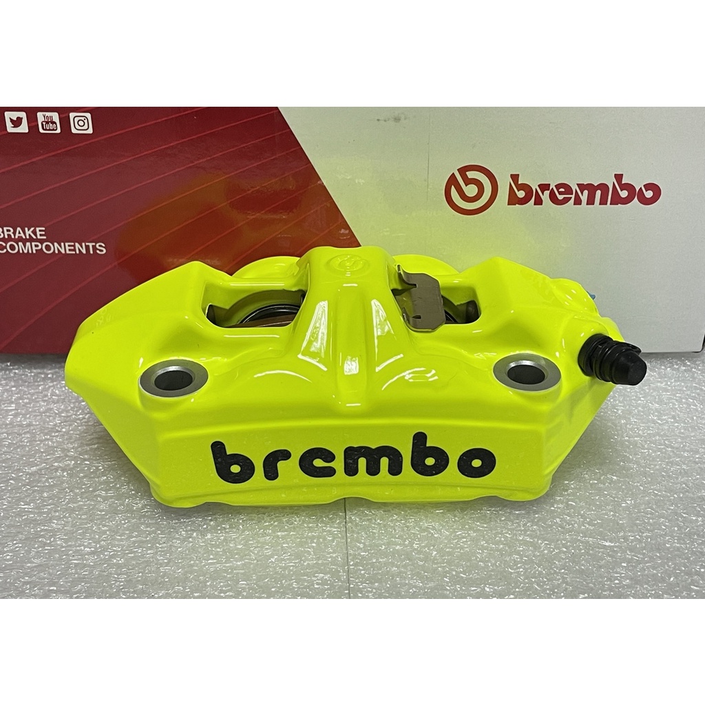  豐年俐 BREMBO HPK M4/1098 輻射卡鉗 螢光黃 (右卡) 活塞34/34 孔距100mm