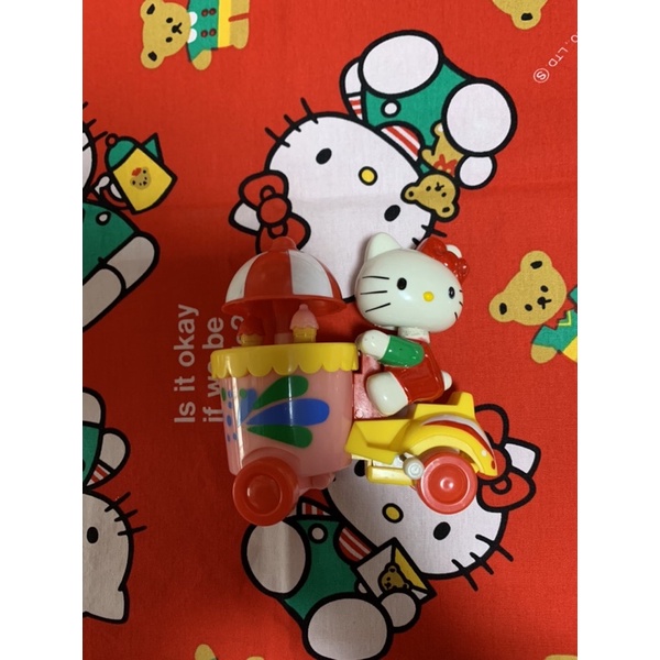 日本帶回三麗鷗sanrio hello kitty 哈囉凱蒂貓 走路玩具 機車 帳篷 復古手藏 旋轉 裝飾品