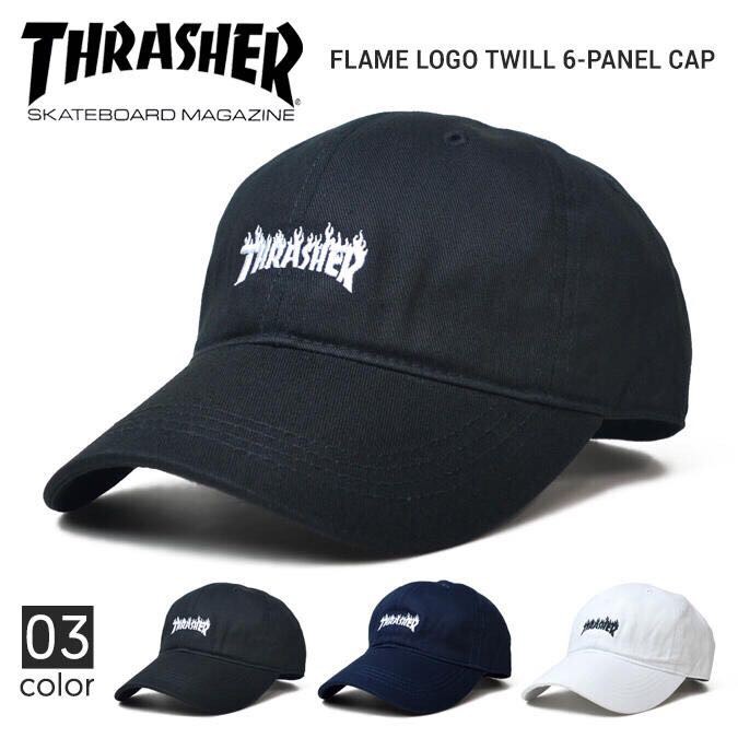 THRASHER FLAME LOGO TWILL 6-PANEL CAP火焰🔥正品刺繡logo 棒球帽 老帽 情侶款