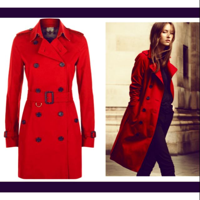 【現貨+免運】絕版Burberry風衣Heritage系列the Kensington 經典紅色