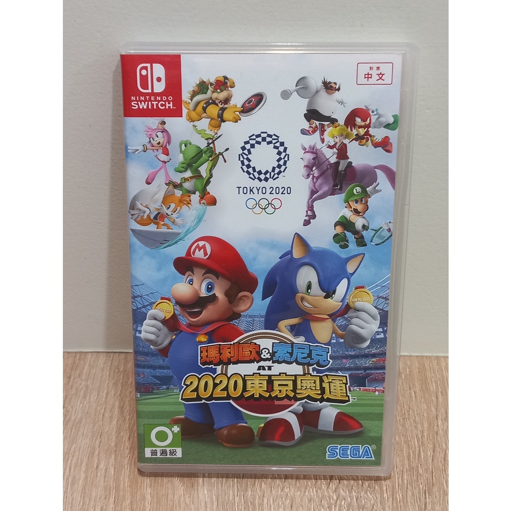 Nintendo Switch遊戲片 瑪利歐 &amp; 索尼克 AT 2020 東京奧運 中文版 二手 盒裝完整