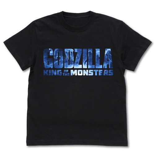 哥吉拉 Godzilla 哥吉拉II：怪獸之王 電影標題　T恤 T-Shirt(黑色)