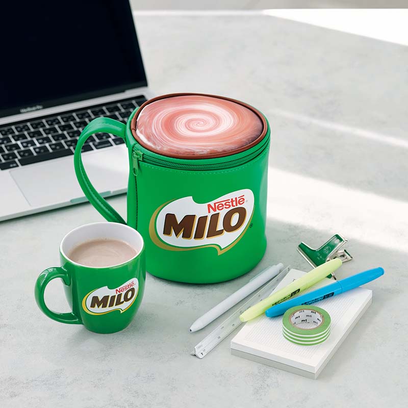 日本 Nestle MILO 雀巢 美祿 巧克力 麥芽 馬克杯造型 多功能 收納包 化妝包 小物包 筆袋 雜誌附錄