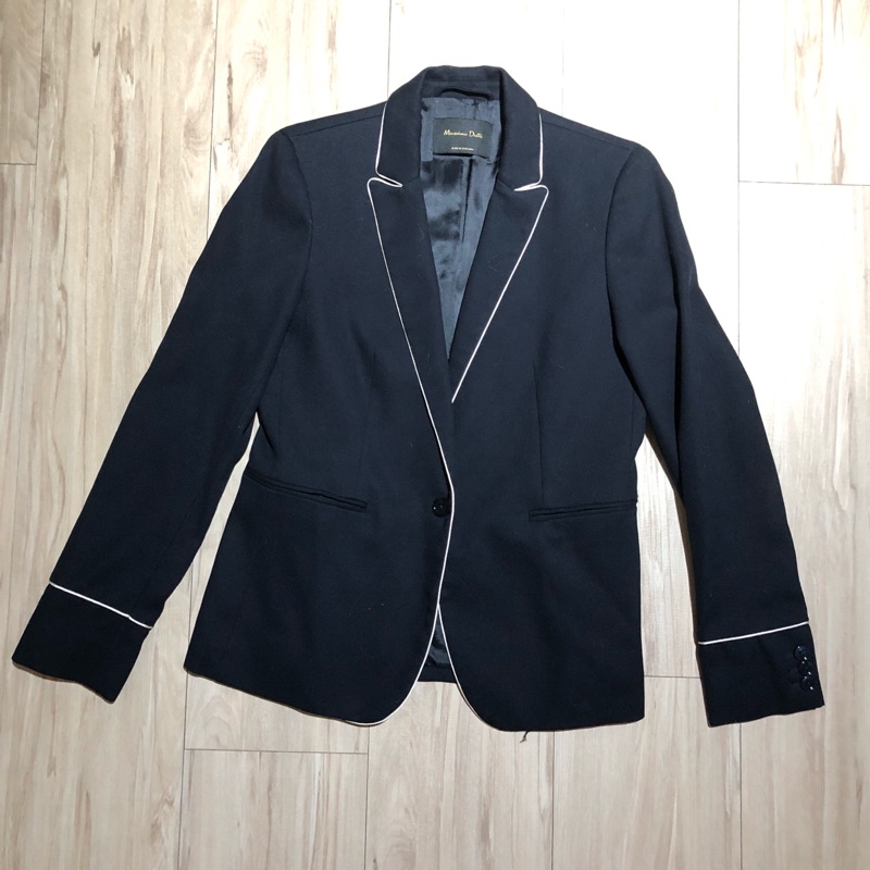 [二手 九成新] Massimo Dutti 深藍色西裝外套 （尺寸 EUR 40, USA 8, MEX 30）