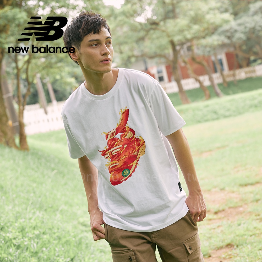 【New Balance】NB短袖上衣_男性_白色_MT21559WT
