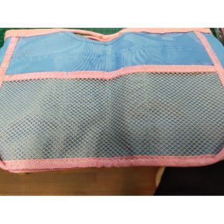 果凍藍粉紅包中包子母 包包分隔分層收納袋可手提