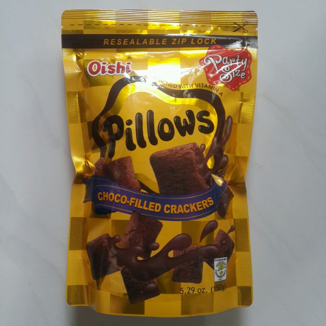 OISHI PILLOWS 爆漿巧克力脆片 150g 菲律賓 餅乾 上好佳 枕頭餅乾