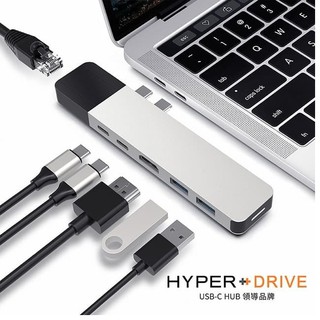 【HyperDrive】6-in-2 USB-C (TYPE-C) Hub MACBOOK 轉接擴充器 保固一年