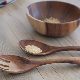 LINKIFE 木質系列 相思木沙拉叉匙組、原木餐具