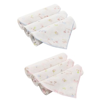 Combi 純棉柔紗 紗布手帕 手帕 口水巾 3入組 【樂兒屋】