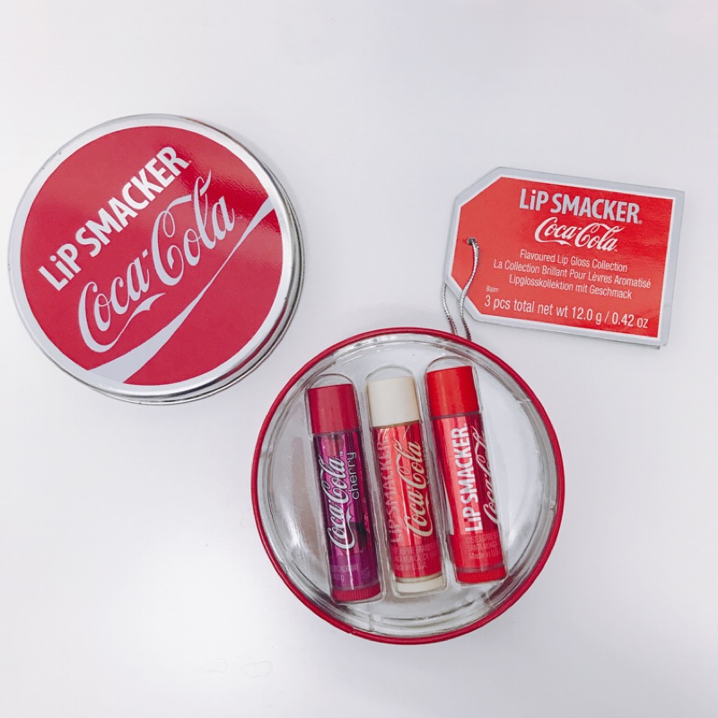 Coca Cola可口可樂 復古圓鐵盒版護唇膏 Lip Smacker