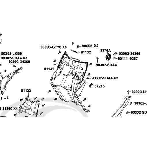 {勘}光陽原廠 NEW VJR 125 前內箱蓋 前置物箱蓋 掛勾 內箱蓋