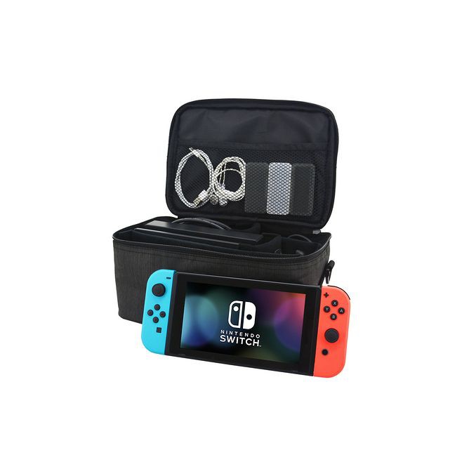 switch 周邊 (黑色) Nintendo Switch NS專用 收納包 旅行 外出 攜帶包 全套收納主機配件包