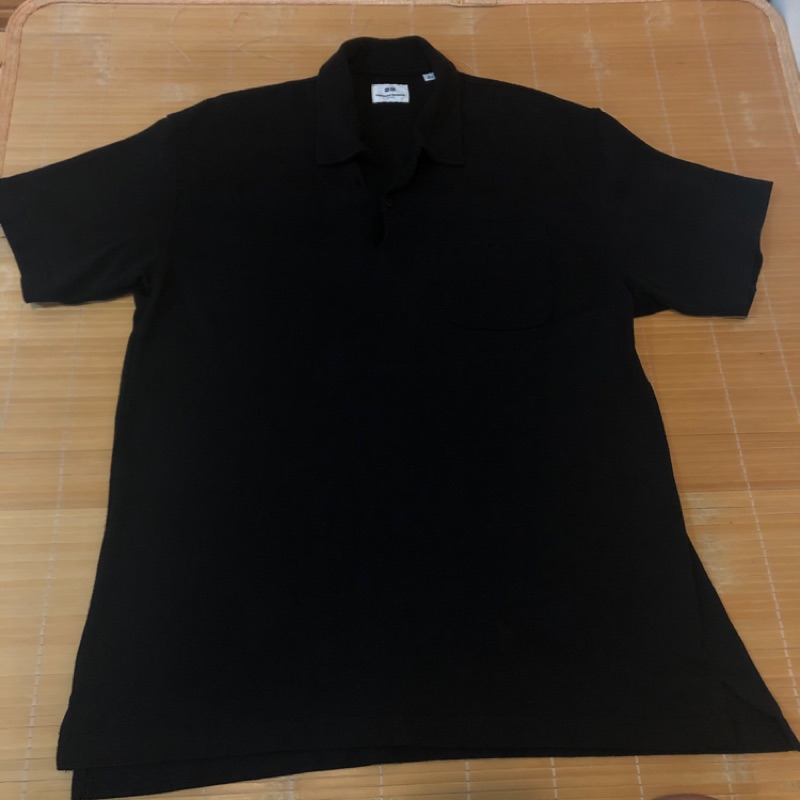 Uniqlo x Engineered Garments 聯名 寬版polo衫 黑色 M號