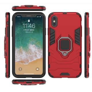 新款蘋果系列磁吸指環支架鋼鐵俠手機殼 紅米note5黑豹二合一防摔套OPPO R15 R11S VIVO X21