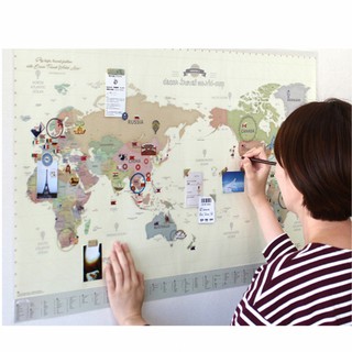 Ξ ATTIC Ξ 現貨🔥韓國indigo~ Deco Travel World-Map 世界地圖(附貼紙,塗鴉板)