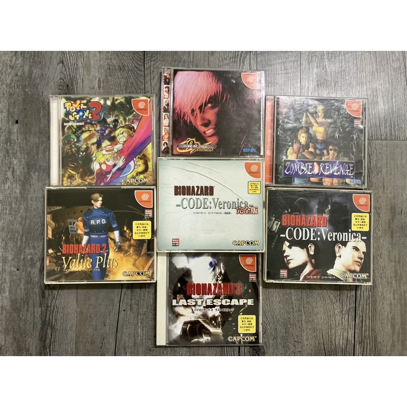 「良品 現貨」 Sega Dreamcast DC 遊戲 日初版 （惡靈古堡 系列、力量之石2、拳皇99、殭屍復仇）