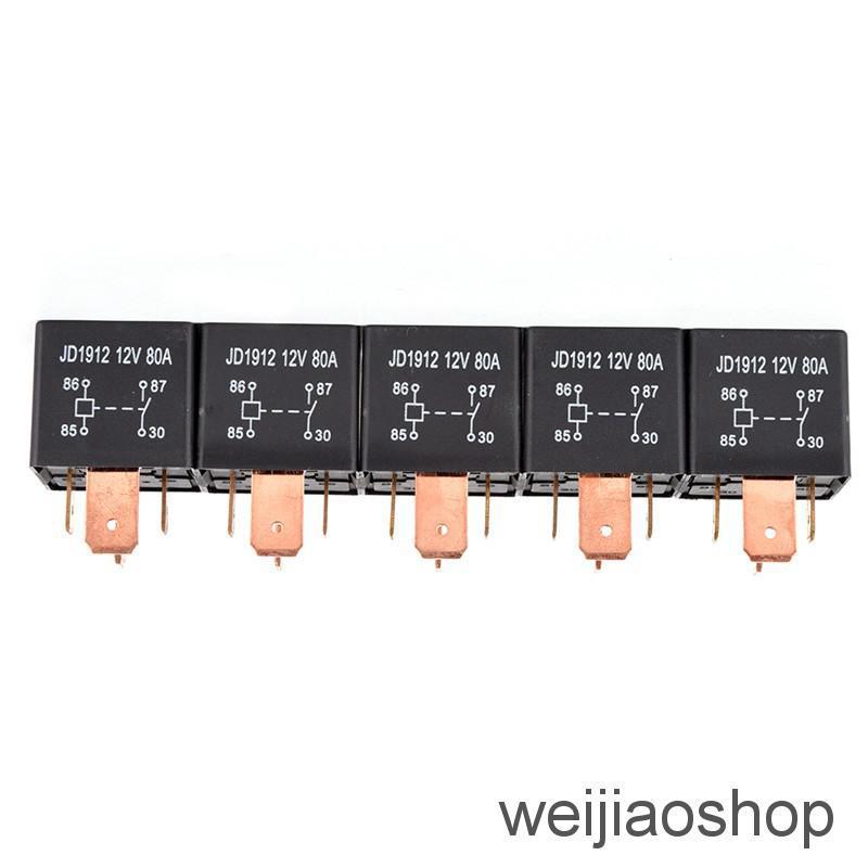 防水過載繼電器 4Pin DC 24V 12V 80A JD1912 汽車汽車繼電器