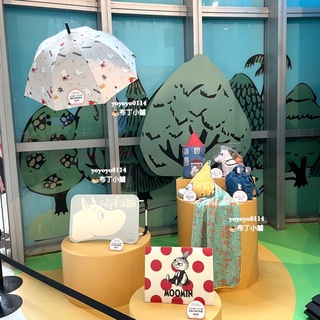 MOOMIN 嚕嚕米 抱枕毛毯組 矽藻土軟式地墊 多功能摺疊桌 直傘 洗衣袋 水桶包 小不點 正版 夢時代來店禮 快閃店