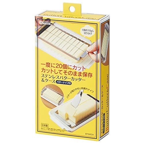 【東京速購】日本製 Skater 奶油切割盒 附奶油刀 不鏽鋼 切割壓網 奶油 儲存盒 奶油盒