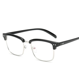 現貨-爆款韓國復古眼鏡框男女金屬平光鏡鏡架半金屬鏡框210