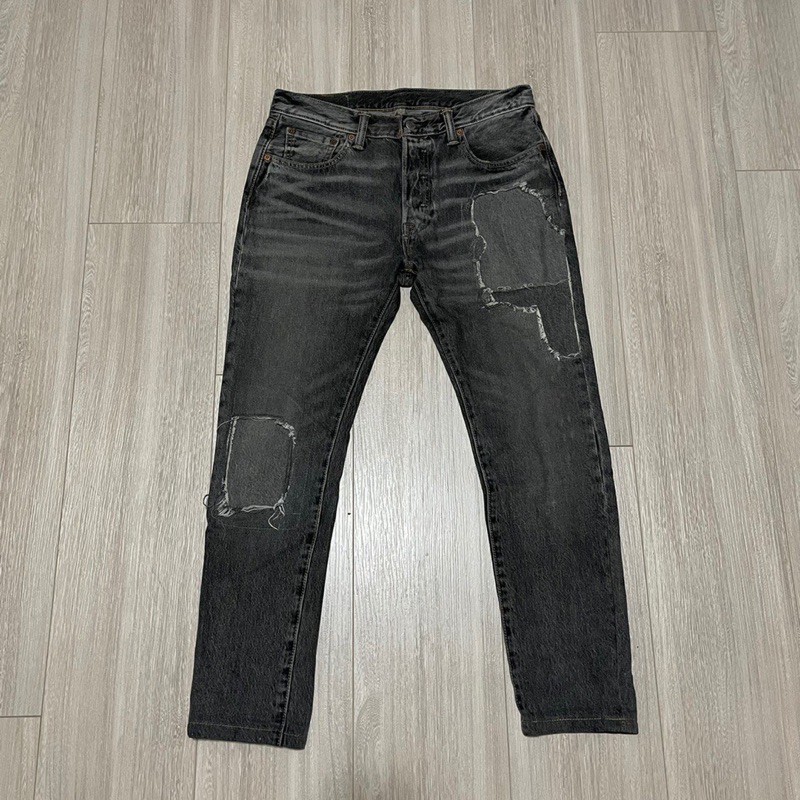 Levis 34268-0037 501s W30 L30 黑灰破壞窄版牛仔褲