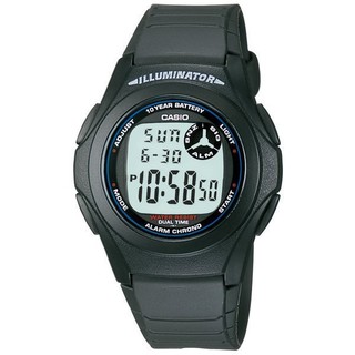【CASIO】CASIO卡西歐十年電池防水電子錶F-200W-1A 臺灣卡西歐保固一年