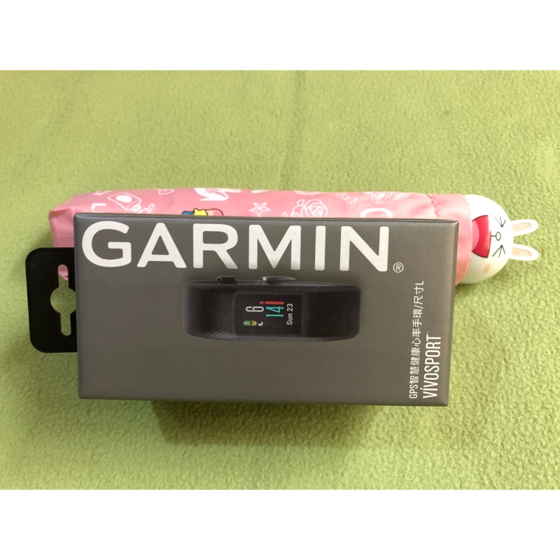 ［一口價3000元］GARMIN VIVOSPORT GPS智慧健康心率手環-曜動黑L（全新不含充電傳輸線）