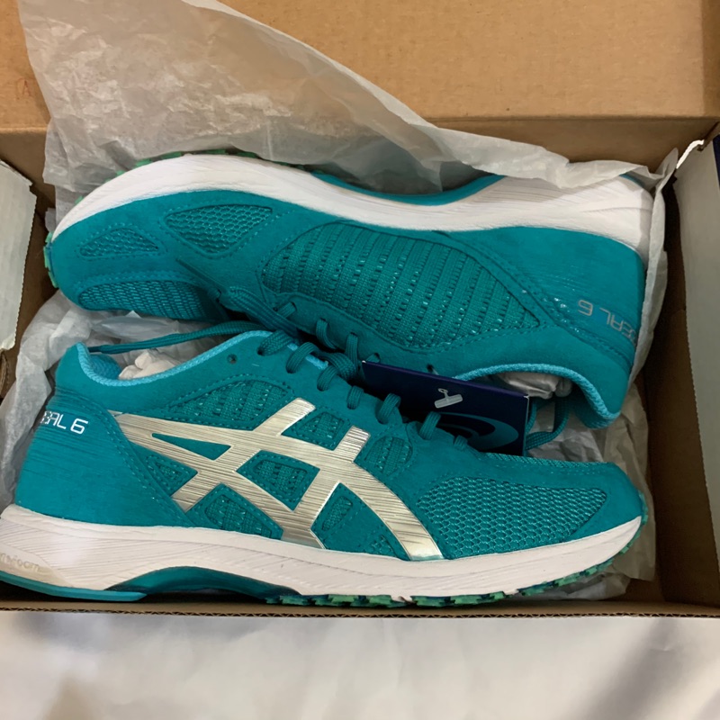 全新正品亞瑟士 asics 虎走 路跑鞋 女款 綠色 慢跑鞋22.5