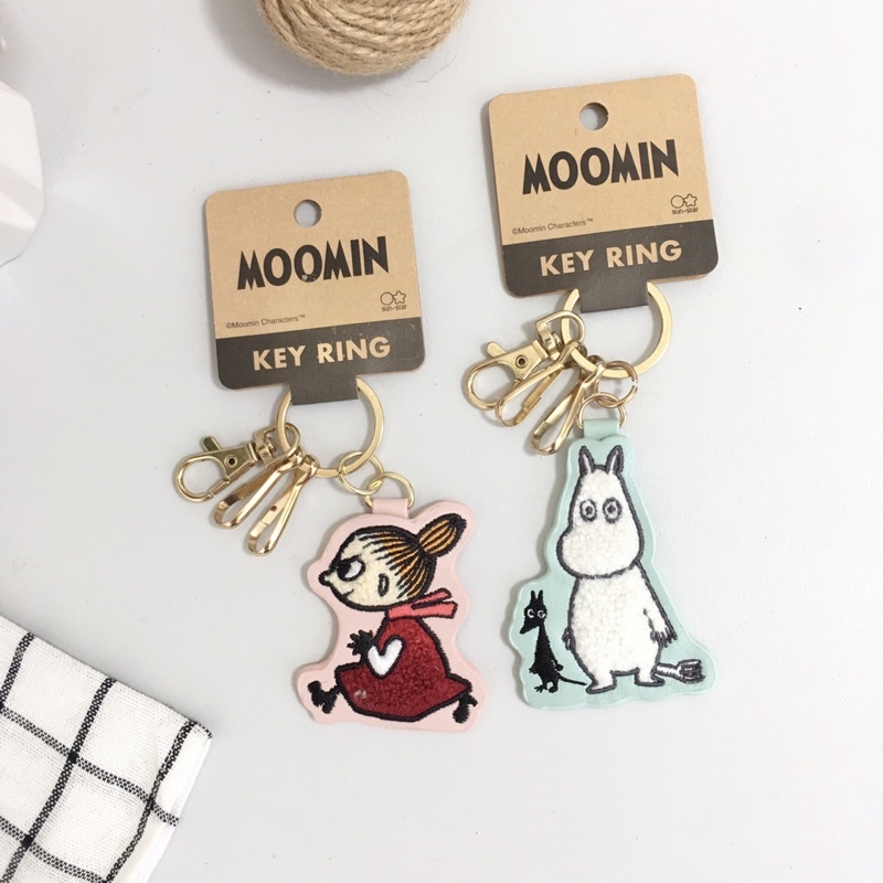 姆明家族 嚕嚕米 小不點 刺繡 仿皮革 鑰匙圈 日本代購 MOOMIN 療育 交換禮物