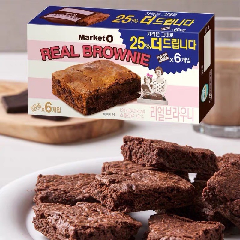 ✈️韓國🇰🇷marketo 巧克力布朗尼蛋糕 6入 好麗友 布朗尼 蛋糕 巧克力